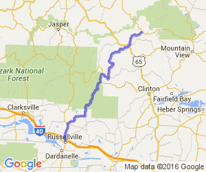 Arkansas Highway 27 from Russellville to Harriet |  United States