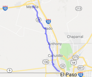 Route 28 from Sunland Park North to Mesilla |  United States