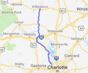 Route 16 - Charlotte to Wilkesboro |  United States