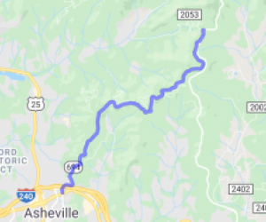 Route 694 in Asheville to the BRP |  United States