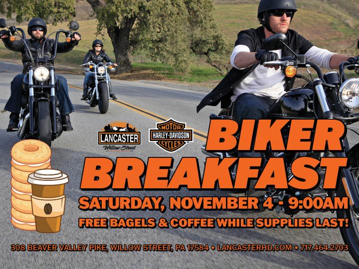 Biker Breakfast Motorcycle Roads