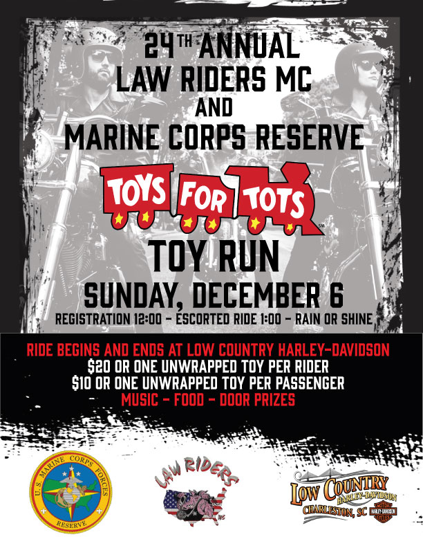 24th Annual Law Riders MC and USMC Toys for Tots Toy Run Motorcycle Roads