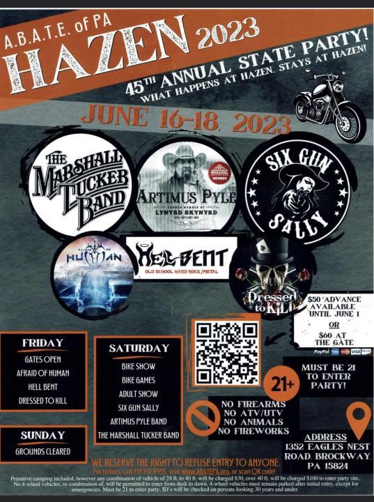 45th Annual ABATE State Party Hazen Motorcycle Roads