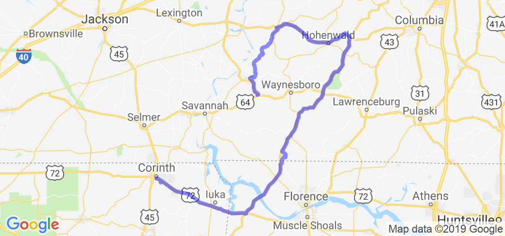 SSG Seth Ricketts Memorial Ride Route. |  Tennessee