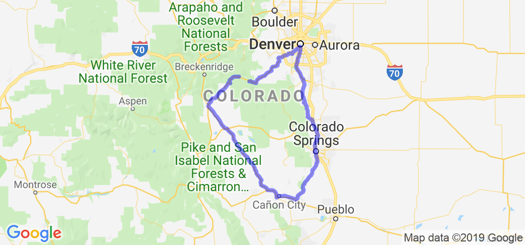 Denver To The South Park Basin Loop Route Ref 34820