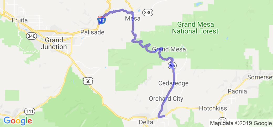 Grand Mesa Colorado State Route 65 Route Ref 34827