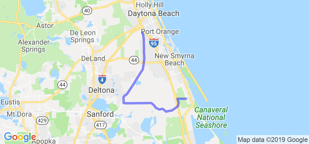 Scenic Inland Ride from Oak Hill to Port Orange Beaches |  United States