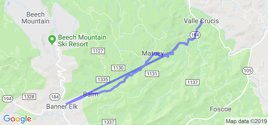 Valle Crucis to Banner Elk on Rt 194 |  United States