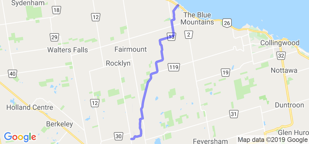 Beaver Valley Run (Ontario, Canada) |  Routes Around the World
