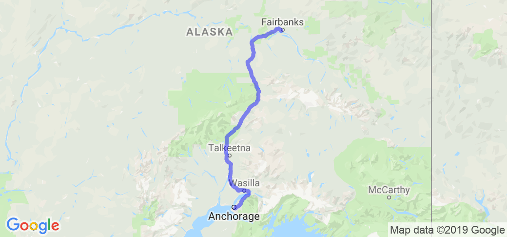 Anchorage to Fairbanks |  United States