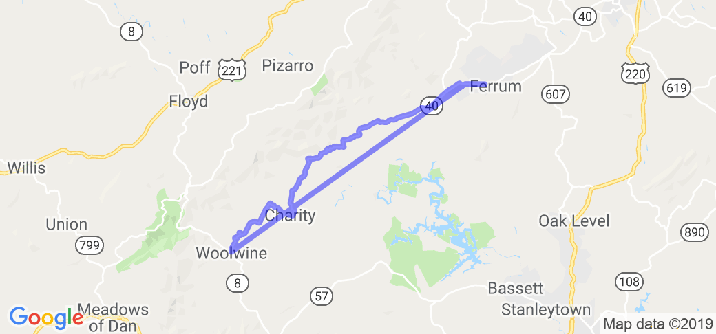 Route 40 - Charity Hwy - Ferrum to Woolwine |  United States