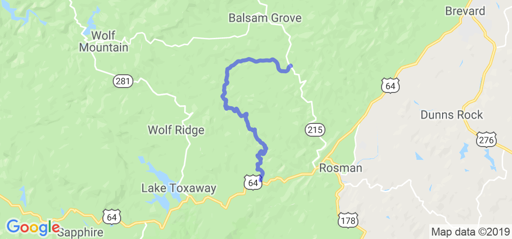 NC 215 - Alternate to or from Blue Ridge Parkway |  United States