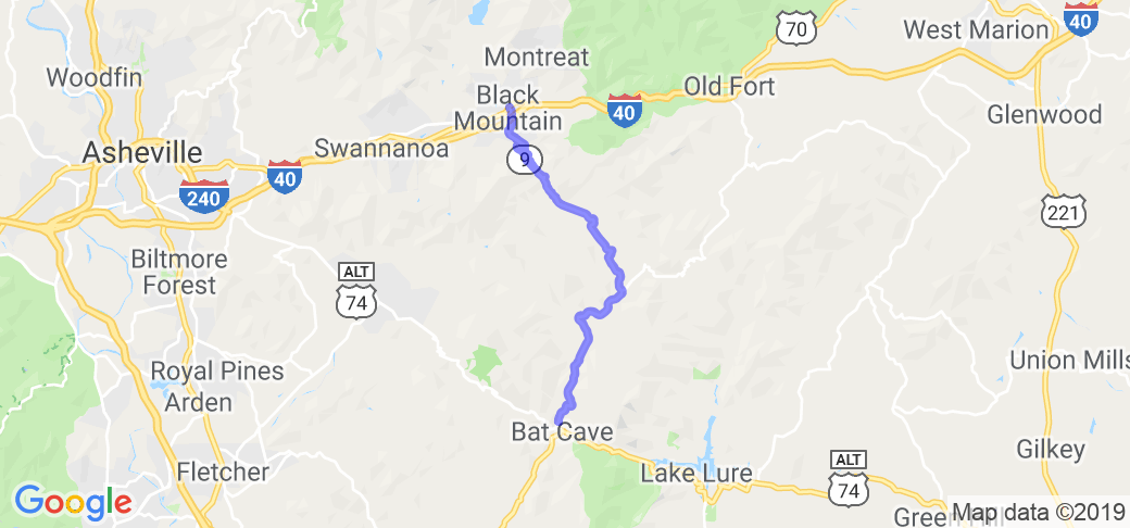 Route 9 - Black Mountain to Bat Cave |  United States
