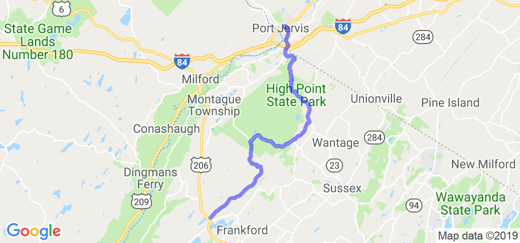 high point nj map