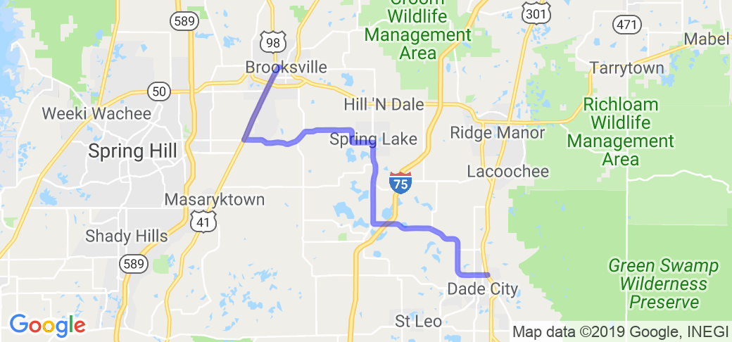 Dade City to Brooksville |  United States