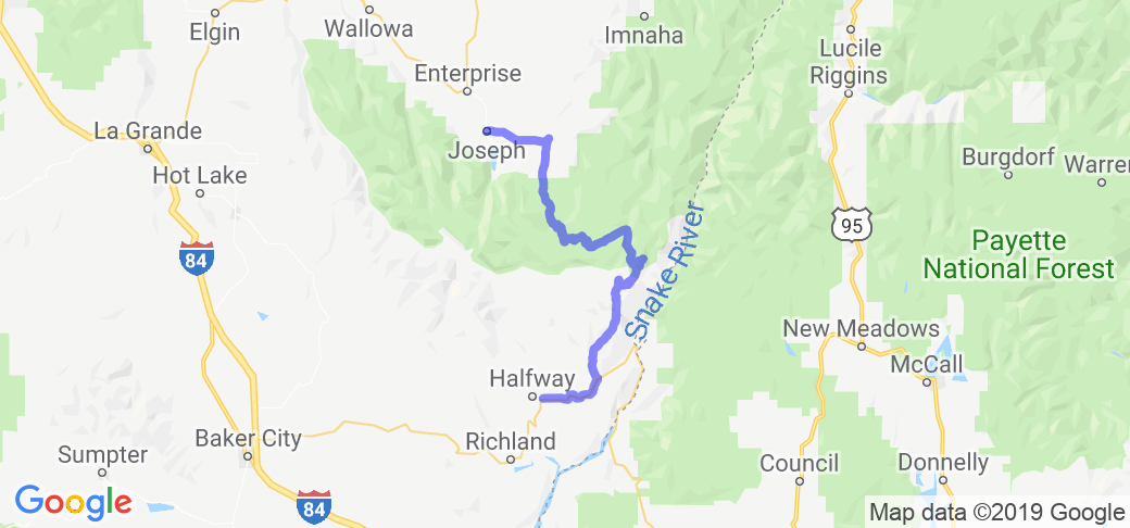 Hells Canyon Scenic Byway Route Ref. 36345 Motorcycle 