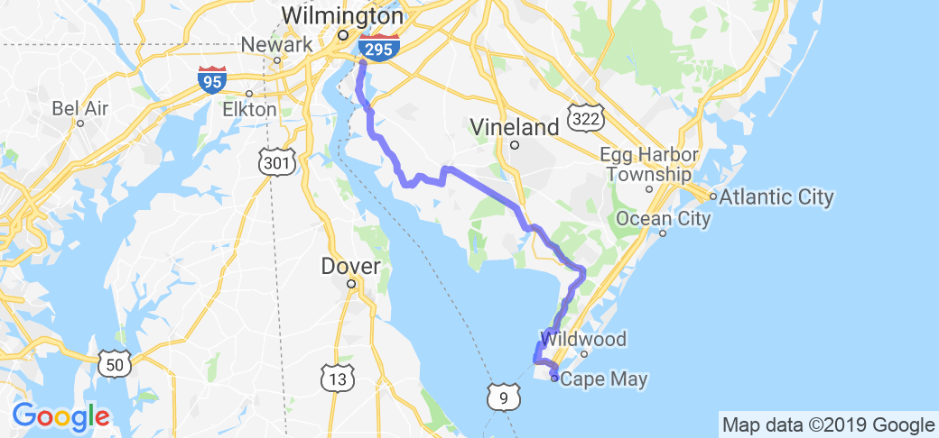 From the Delaware Memorial Bridge to Cape May New Jersey |  United States