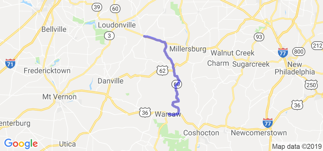 Route 60 Nashville to Warsaw |  United States