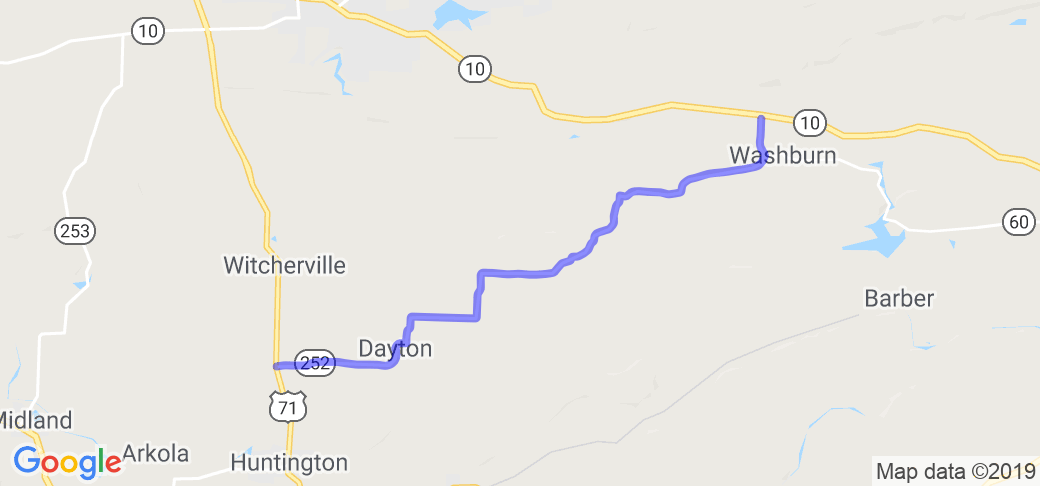 Dayton to Washburn on HWY 252 |  United States