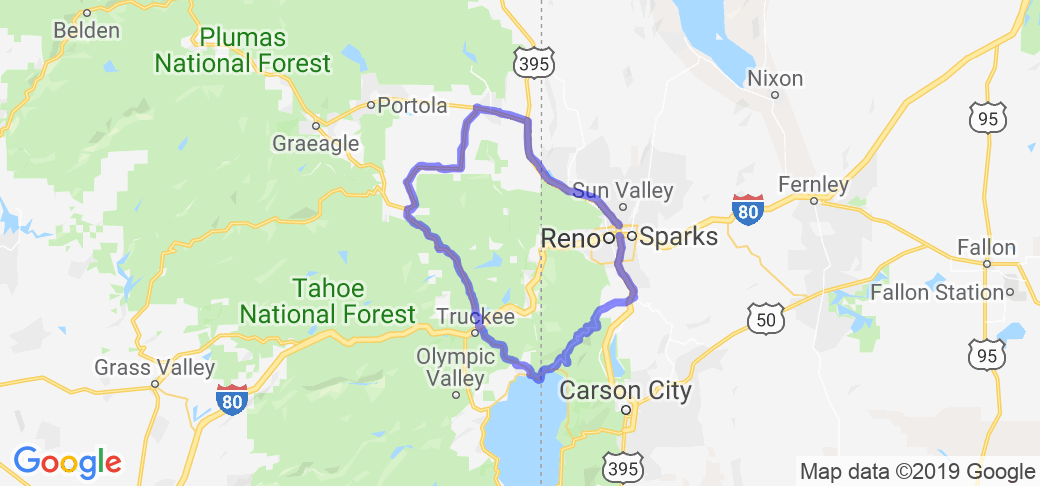 Reno to Lake Tahoe Loop |  Nevada