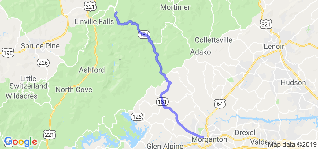 Route 181 - Joanas Ridge to Morganton |  United States