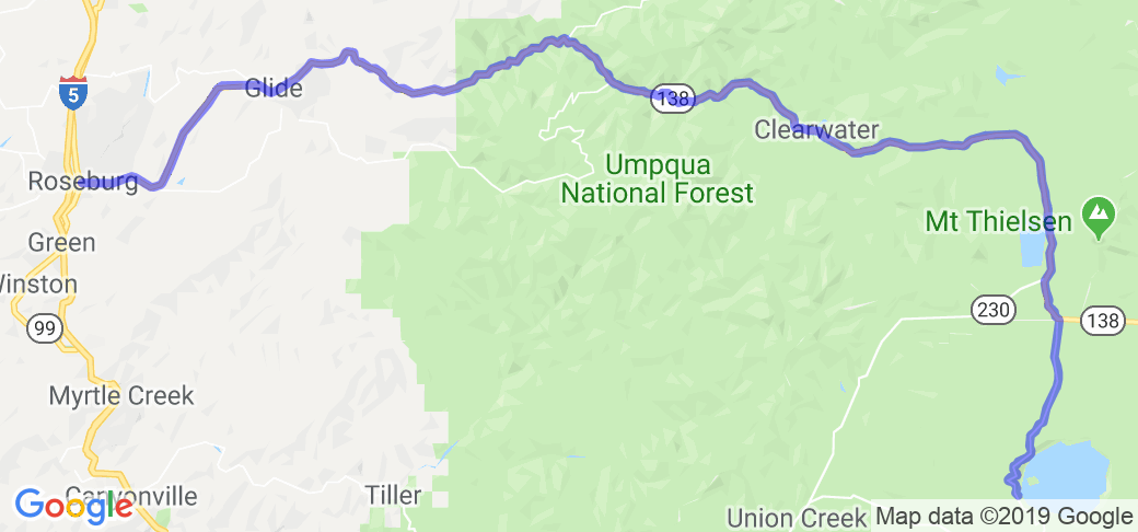 Roseburg to Crater Lake on Wonderful 138 |  United States