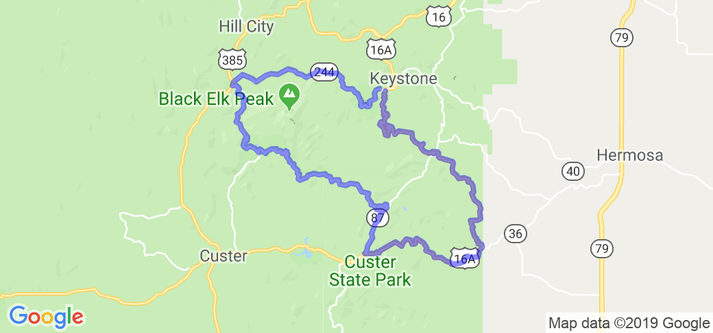 needles hwy sd map