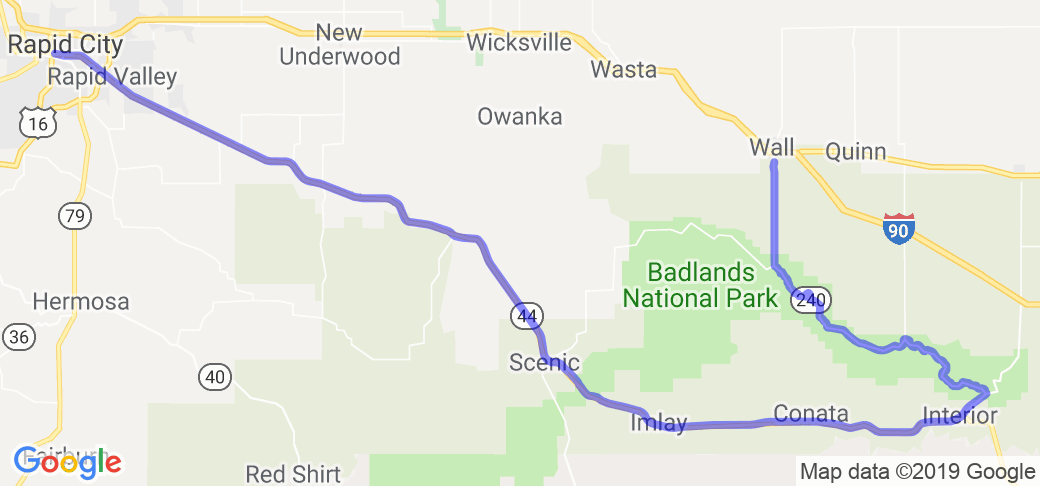 Map Of Motorcycle Rides In South Dakota South Dakota | Motorcycle Roads