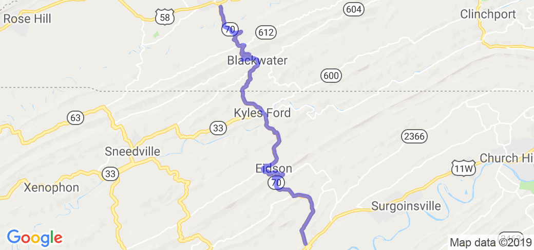 Route 70 from Rogersville TN to Jonesville VA |  Virginia