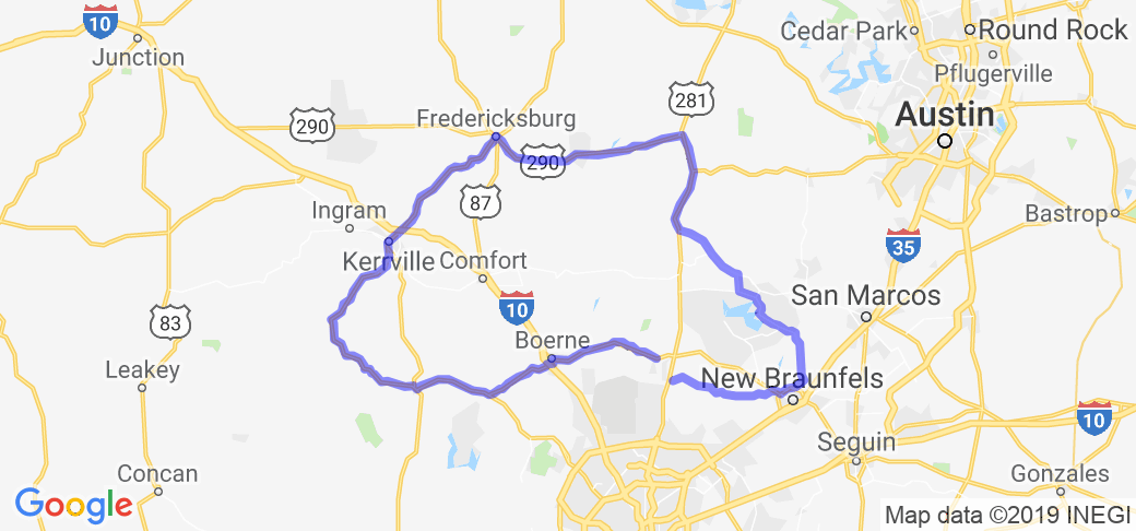 Gruene-Fredericksburg-Bandera Loop |  United States