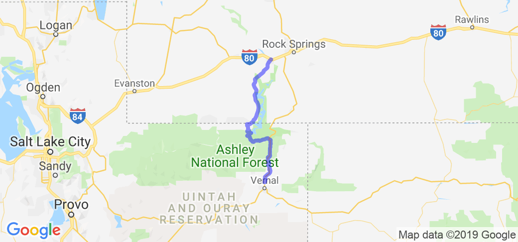 Ashley National Forest to Flaming Gorge National Recreation Area |  Utah