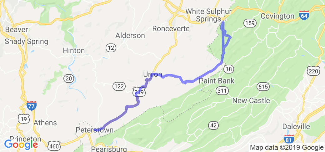 Southeastern West Virginia - Peterstown to Sweet Springs |  West Virginia