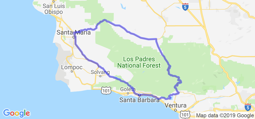 The Santa Barbara Ventura County loop |  United States