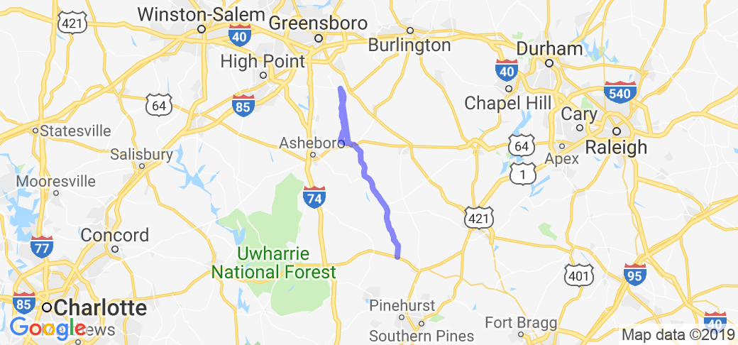 The North Carolina Piedmont along NC 22 |  United States