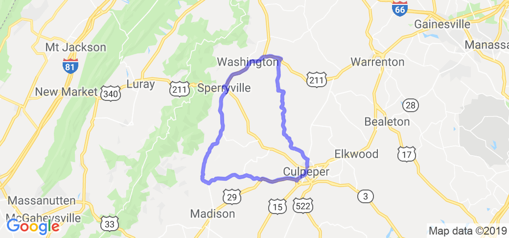 Culpeper - Sperryville Loop |  United States