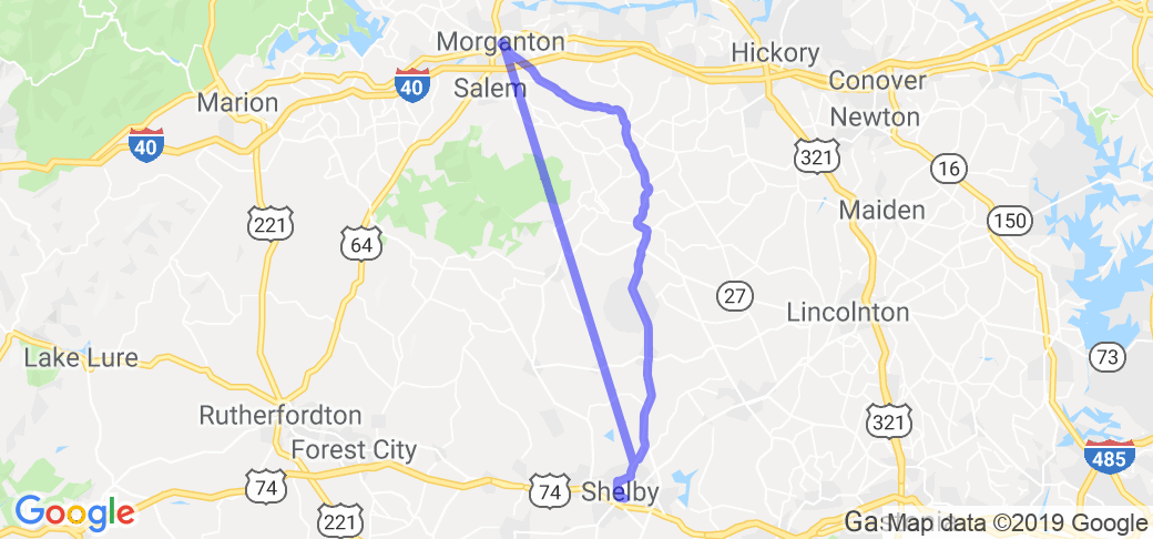 Route 18 - Shelby to Morganton NC |  United States