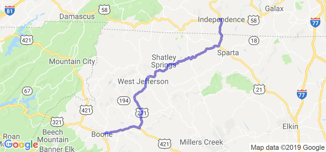 US 221 - Independence, VA to Boone, NC |  Virginia