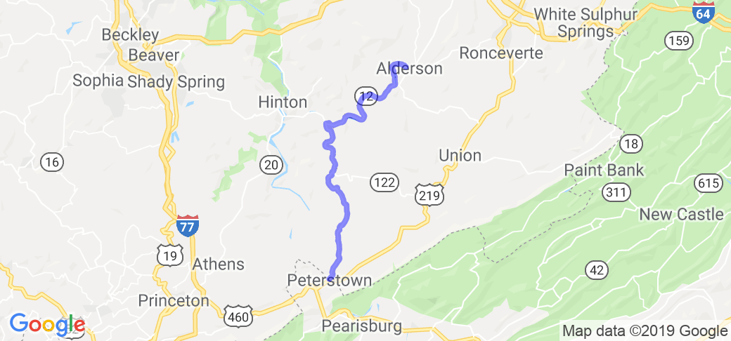 Route 12 - Alderson to Peterstown |  United States