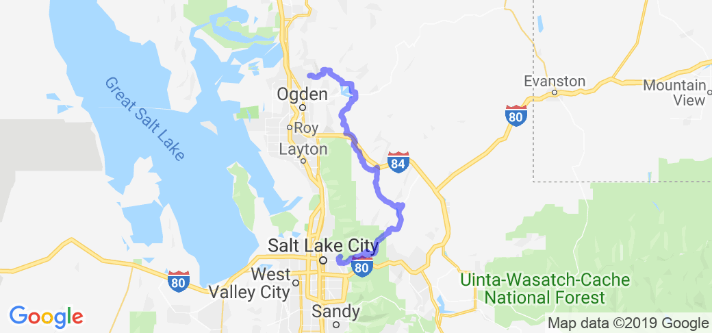 Back roads route from Ogden to Salt Lake |  Utah