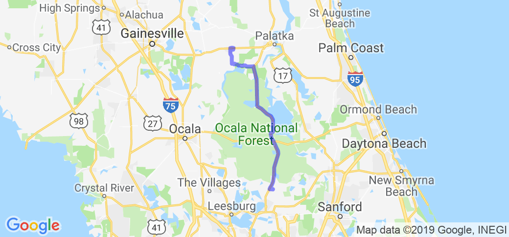 Map Of Ocala Fl Ocala National Forest | Route Ref. #35535 | Motorcycle Roads