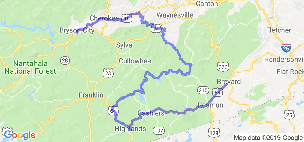 Brevard to Bryson City - mix of backroads and BRP |  United States