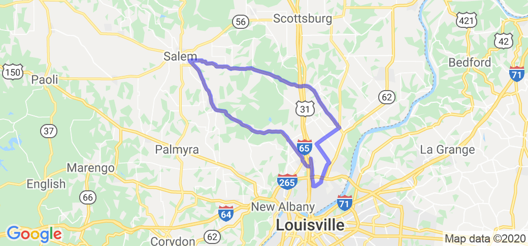 Jeffersonville to Salem to Henryville to Charlestown Loop |  United States