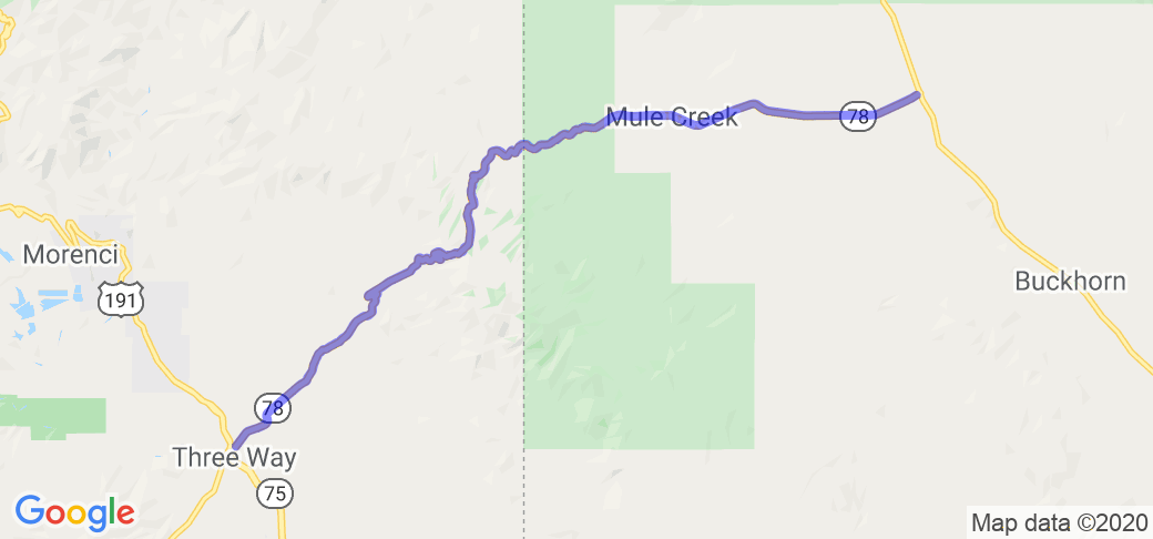 Three Way AZ through Mule Creak NM on Route 78 |  Southwest