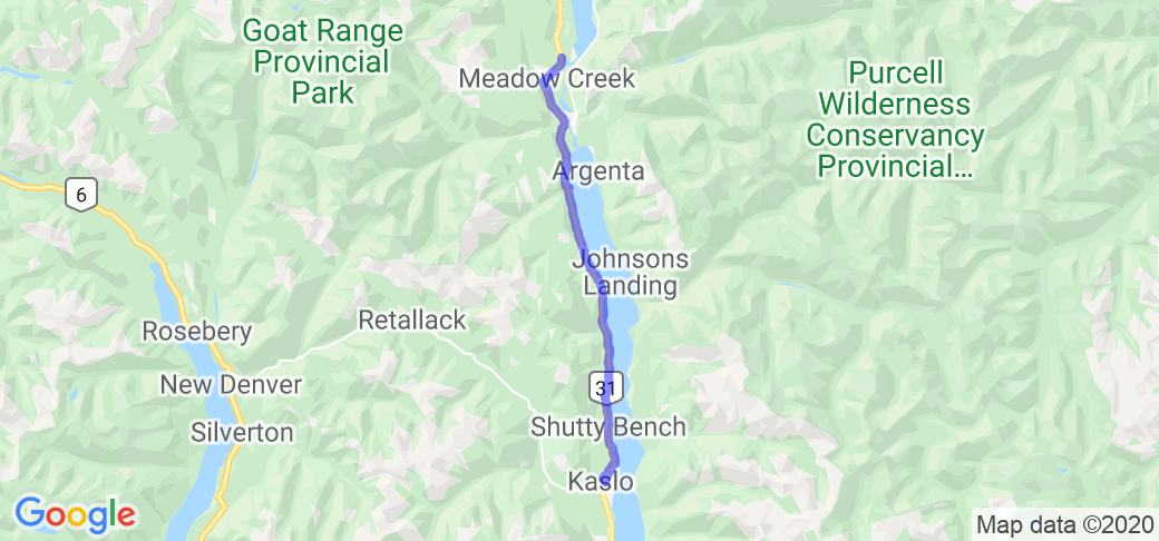 Kaslo to Meadow Creek BC Hwy 31 (British Columbia, Canada) |  Routes Around the World