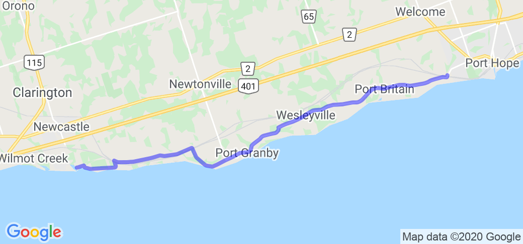 Lakeshore Rd. Near Port Hope (Ontario, Canada) |  Routes Around the World