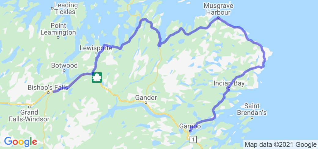 The Gander Loop (Newfoundland, Canada) |  Routes Around the World