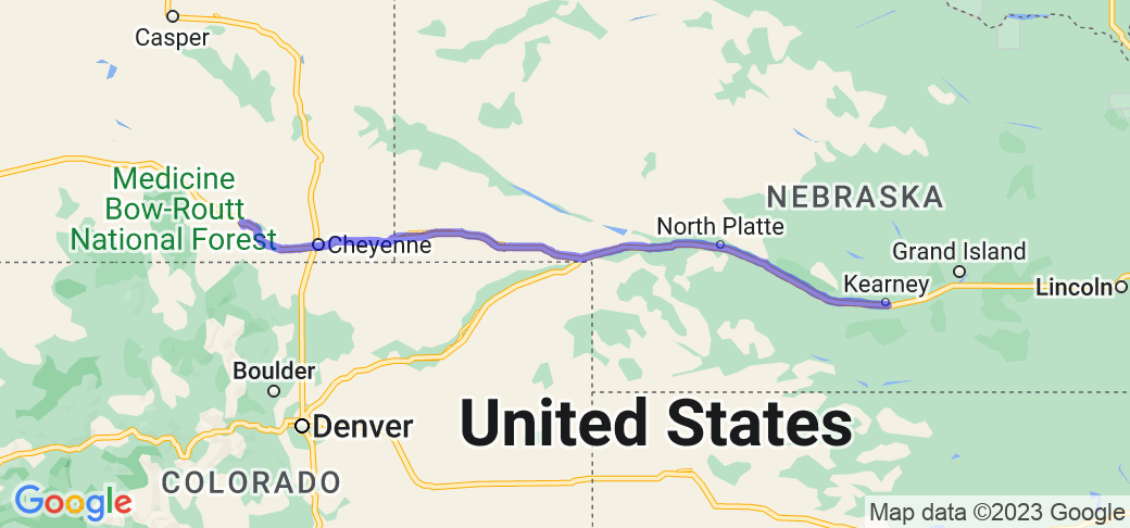 Around the edge of Colorado (segment 7 of 8) - Laramie WY to Kearney NE |  Nebraska