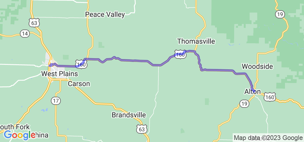 US 160 - West Plains to Alton |  United States