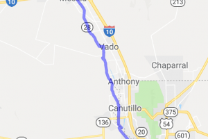 Route 28 from Sunland Park North to Mesilla |  New Mexico