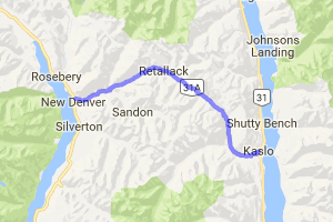 Hwy 31A between Kalso & New Denver (British Columbia, Canada) |  Routes Around the World